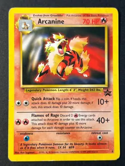Arcanine 6 WOTC Promo Black Star - Pokemon Card B HP - Image 1