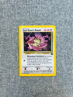 MINT - Team Rocket's Meowth 18 Promo WOTC Black Star Pokemon Wizard - Image 1