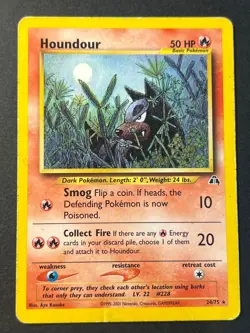 Houndour 24/75 Neo Discovery Rare - Pokemon Card HP - Image 1