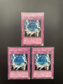 Yugioh Cemetery Bomb SOD-EN059 Common Unlimited Edition LP X3 - Image 1