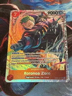 Bandai Roronoa Zoro Egghead EB04-007 Super Rare Foil English 9000 - Image 1