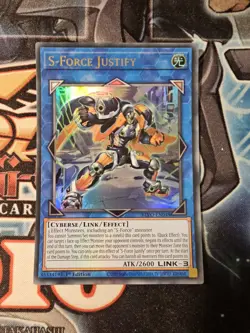 1x YUGIOH S-FORCE JUSTIFY ULTRA RARE BLVO-EN048 1ST EDITION - Image 1