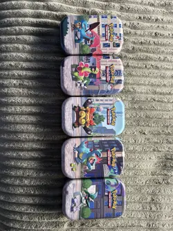 Pokemon TCG | Full Set X5 Lumiose City Tins | NO CARDS OR PACKS |See Description - Image 1