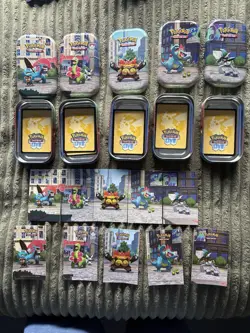 Pokemon TCG | Full Set X5 Lumiose City Tins | NO CARDS OR PACKS |See Description - Image 4