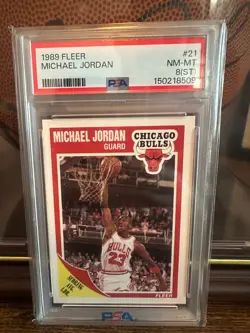 1989-90 Fleer - Michael Jordan #21 PSA 8 (ST) - Image 1