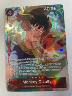 Bandai ONE PIECE Card Game Monkey.D.Luffy OP12-015 SR Alt Art Foil Eng 4000 - Image 1
