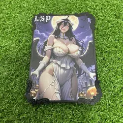 Goddess Story Waifu Anime Metal Card Overlord Halloween Albedo /200 Double Sided - Image 1