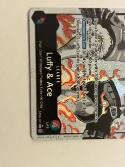Bandai One Piece Card Game Luffy & Ace Leader Alt Art Holo ST30-001 ENG 6000 - Image 2