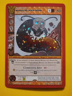 MetaZoo MONGOLIAN DEATH WORM 5/30 REVERSE HOLO Fan Art Contest 2.0 Card 2023 - Image 1
