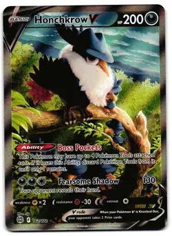 Honchkrow V 162/172 - Brilliant Stars Rare Ultra Pokemon TCG - NM Card - Image 1