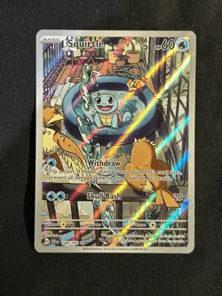 Squirtle 148/142 Stellar Crown Illustration Rare Full Art Card Pokemon TCG NM - Image 1