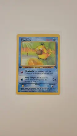 Psyduck 53/62 Fossil Unlimited Common Card 1999 Pokemon TCG NM First Edition - Image 1