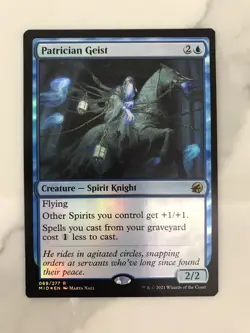 Patrician Geist Foil MTG Magic the Gathering Card NM Near Mint Midnight Hunt MID - Image 1