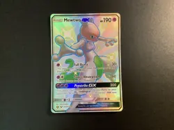 Mewtwo GX SV59/SV94 Hidden Fates Shiny Vault Full Art Shiny Holo Rare Card - Image 1