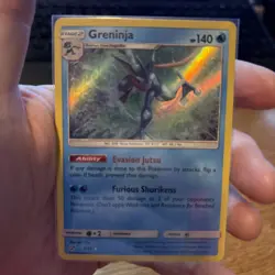 Pokemon TCG Greninja Holo Rare Card Detective Pikachu 9/18 - Image 1