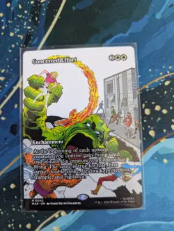 MTG Concerted Effort BORDERLESS - NM - Marvel Super Heroes - Image 1