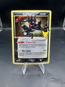 Pokemon TCG Greninja Gold Star SWSH144 Celebrations ETB Promo Card NM Condition - Image 1