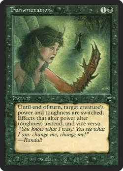 Transmutation Legends HEAVILY PLD Black Common MAGIC THE GATHERING CARD ABUGames - Image 1