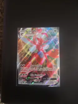 Pokemon TCG Scizor VMAX Darkness Ablaze Holo Ultra Rare Card 119/189 - Image 1