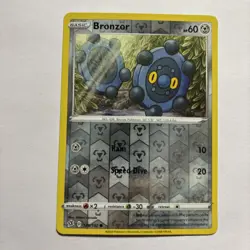 Bronzor 129/192 Rebel Clash Reverse Holo Pokemon Card - Image 1