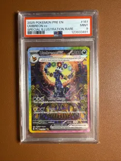 PSA 9 Pokemon Umbreon EX TCG Prismatic Evolutions Holo Card 161/131. - Image 1
