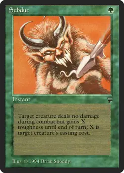 Subdue Legends HEAVILY PLD Green Common MAGIC THE GATHERING MTG CARD ABUGames - Image 1