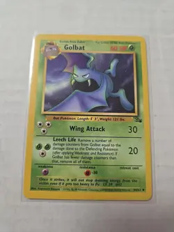Pokemon TCG Golbat 34/62 WotC Fossil Unlimited Regular Uncommon Card 1999 - Image 1