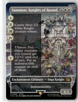 Summon: Knights of Round (Borderless) 359 NM MTG Final Fantasy Magic - Image 1