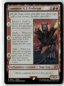 Summon: G.F. Cerberus 162 NM Foil MTG Final Fantasy Magic - Image 1