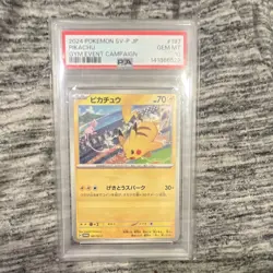 Pokemon TCG Pikachu 197/SV-P Gym Event Campaign JP Holo Promo PSA 10 2024 - Image 1