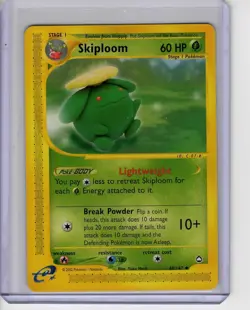 Light Play Pokemon TCG 60/147 Skiploom Non Foil Aquapolis - Image 1