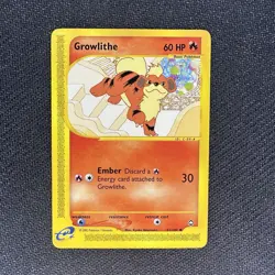 Growlithe 51/147 Aquapolis non-holo E-READER Pokemon TCG card NM - Image 1