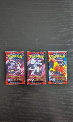 | Destined Rivals | Pokemon Loose Booster Pack Sealed Lot Of 3 - Image 1
