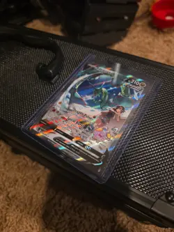 Pokemon TCG Rayquaza v Rapid Strike Full Art Card Evolving Skies 194/203 Loose - Image 1