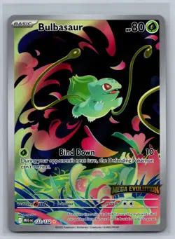 Bulbasaur 133/132 Illustration Rare Mega Evolution Pokemon Card Near Mint - Image 1