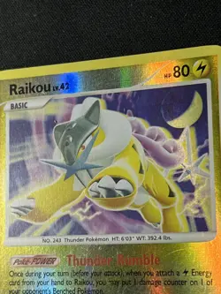 2007 Pokemon Diamond & Pearl Secret Wonders Raikou Reverse Holo #16/132 HP - Image 4