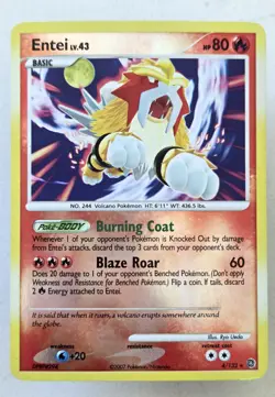 Entei 4/132 Diamond & Pearl Secret Wonders REVERSE Holo 2007 Pokemon - Image 1