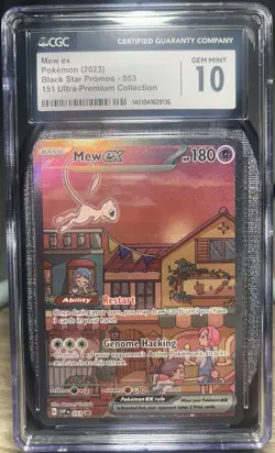 CGC 10 GEM MINT Pokemon Mew EX 053 Black Star Promo 151 Ultra Premium Collection - Image 1