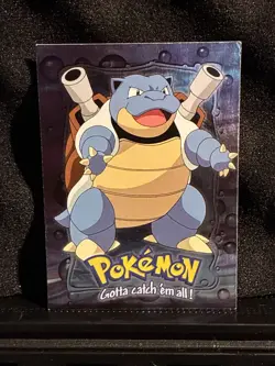 1999 Topps Blue Label Pokemon #09 Blastoise Shiny Holo Foil E9 of 12 - Image 1