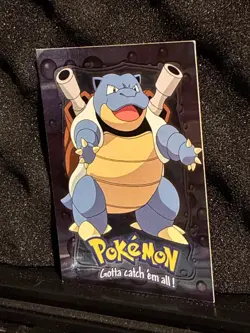 1999 Topps Blue Label Pokemon #09 Blastoise Shiny Holo Foil E9 of 12 - Image 3