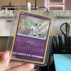 Pokemon TCG Galarian Ponyta Shining Fates SV047/SV122 Holo Shiny Holo Rare - Image 1