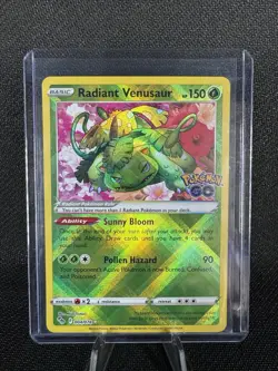 The Pokemon Company Radiant Venusaur 004/078 Pokemon GO Holo Radiant Rare - Image 1