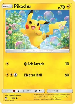 Pikachu [HIF - 19/68] Hidden Fates - NM - Image 1