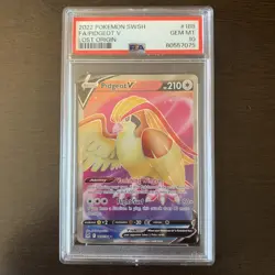 Pokemon Pidgeot V Sword & Shield Lost Origin 188/196 Holo Ultra Rare Graded 10 - Image 1