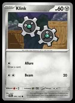 Klink 99/142 Common Stellar Crown Pokemon NM - Image 1