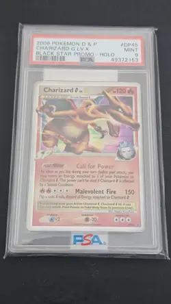 2009 Pokemon D&P Charizard G LV.X #DP45 Black Star Promo Holo PSA MINT 9 - Image 1