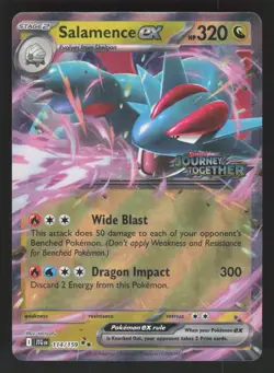 Salamence ex 114/159 Pokemon TCG Journey Together Stamped NM - Image 1