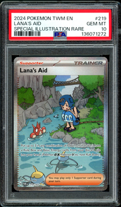 2024 POKEMON TWILIGHT MASQUERADE SPECIAL ILLUSTRATION RARE LANA'S AID PSA 10 - Image 1