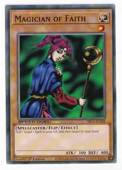 Speed Duel: Streets of Battle City #SBC1-ENF08 Magician of Faith (F) - Image 1