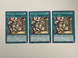 Yugioh Secret Village of the Spellcasters x 3 - NM - Plus Free Holo - Image 1